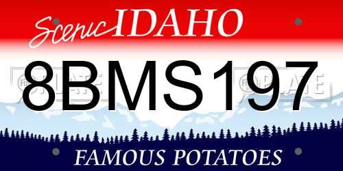8BMS197 Idaho License Plate