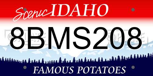 8BMS208 Idaho License Plate