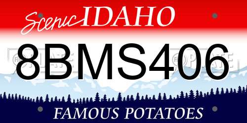 8BMS406 Idaho License Plate