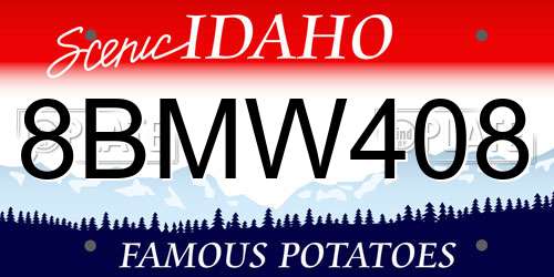 8BMW408 Idaho License Plate