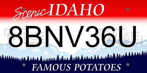 8BNV36U Idaho License Plate