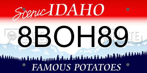 8BOH89 Idaho License Plate