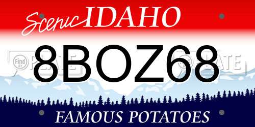 8BOZ68 Idaho License Plate