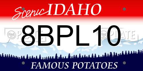 8BPL10 Idaho License Plate