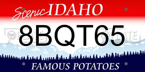 8BQT65 Idaho License Plate