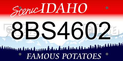 8BS4602 Idaho License Plate