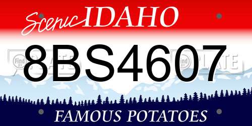 8BS4607 Idaho License Plate