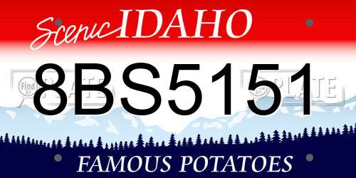 8BS5151 Idaho License Plate