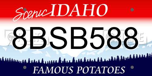 8BSB588 Idaho License Plate