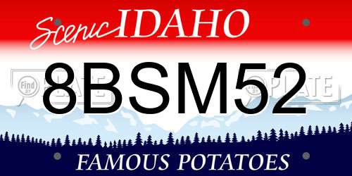 8BSM52 Idaho License Plate