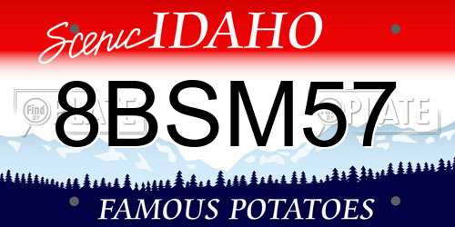 8BSM57 Idaho License Plate