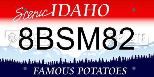 8BSM82 Idaho License Plate