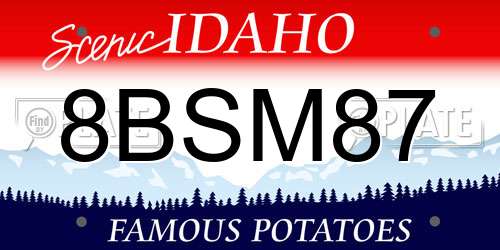 8BSM87 Idaho License Plate