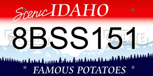 8BSS151 Idaho License Plate