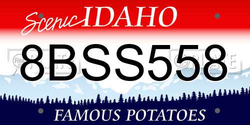 8BSS558 Idaho License Plate