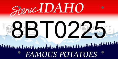 8BT0225 Idaho License Plate