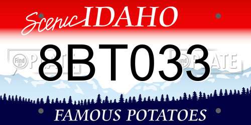 8BT033 Idaho License Plate