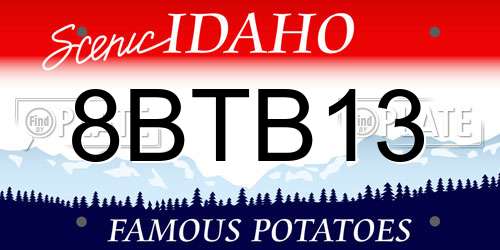 8BTB13 Idaho License Plate