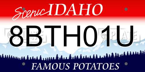 8BTH01U Idaho License Plate