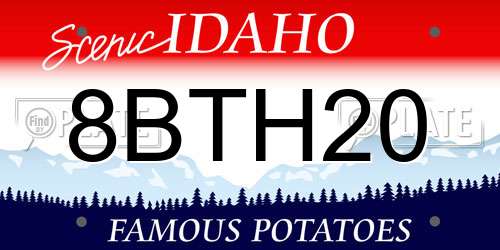8BTH20 Idaho License Plate