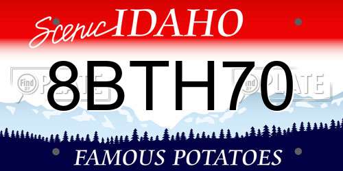 8BTH70 Idaho License Plate