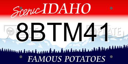 8BTM41 Idaho License Plate