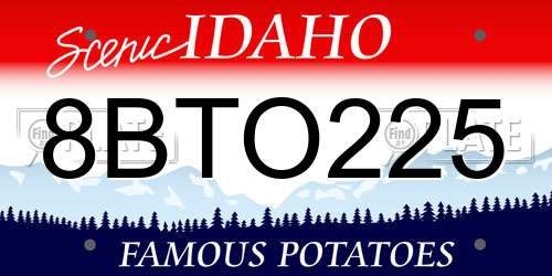 8BTO225 Idaho License Plate