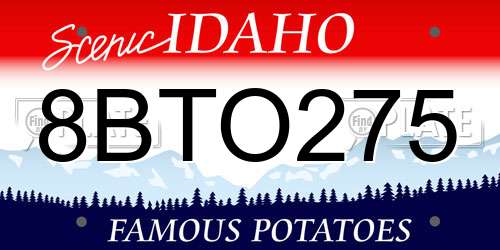 8BTO275 Idaho License Plate