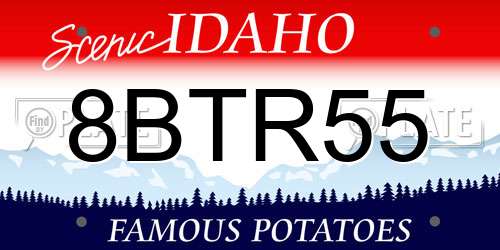 8BTR55 Idaho License Plate