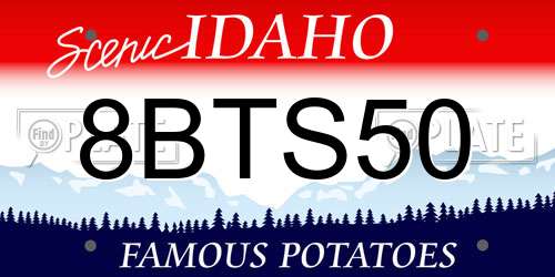 8BTS50 Idaho License Plate