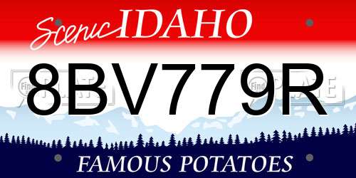 8BV779R Idaho License Plate