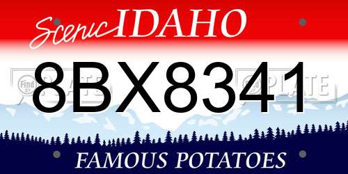 8BX8341 Idaho License Plate