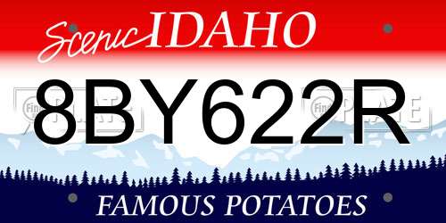 8BY622R Idaho License Plate