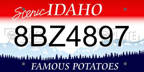 8BZ4897 Idaho License Plate