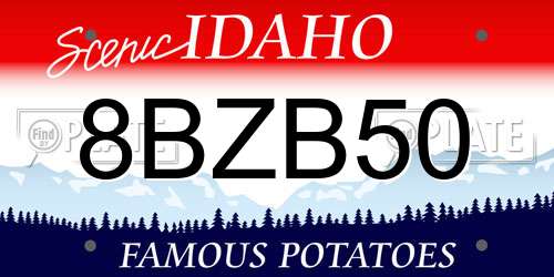 8BZB50 Idaho License Plate