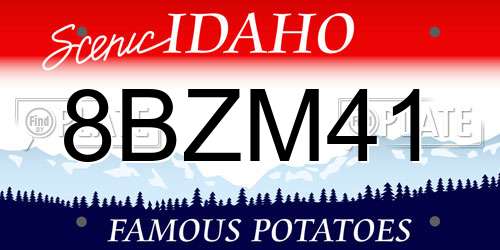 8BZM41 Idaho License Plate