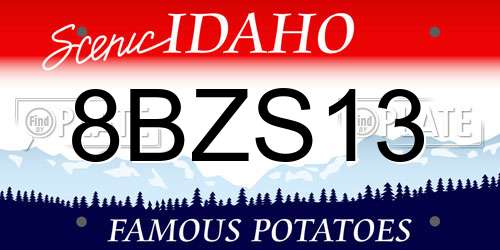 8BZS13 Idaho License Plate