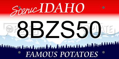 8BZS50 Idaho License Plate