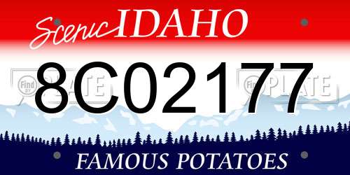 8C02177 Idaho License Plate