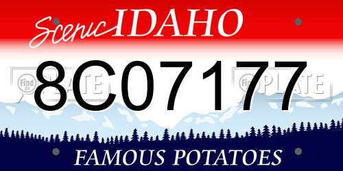 8C07177 Idaho License Plate