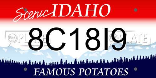 8C18I9 Idaho License Plate