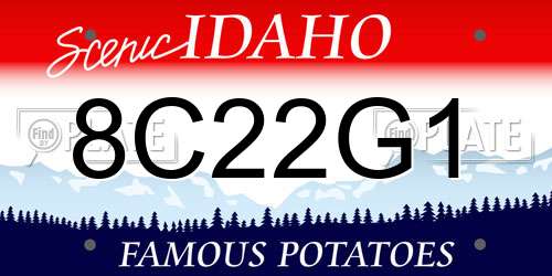 8C22G1 Idaho License Plate
