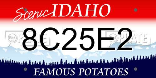 8C25E2 Idaho License Plate