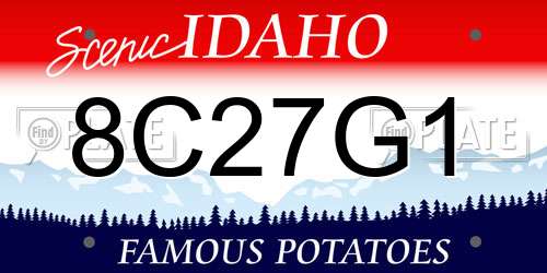 8C27G1 Idaho License Plate