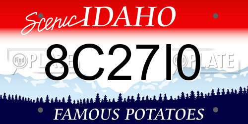 8C27I0 Idaho License Plate
