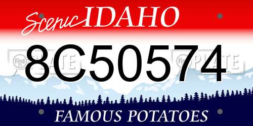 8C50574 Idaho License Plate