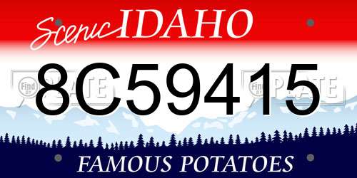 8C59415 Idaho License Plate