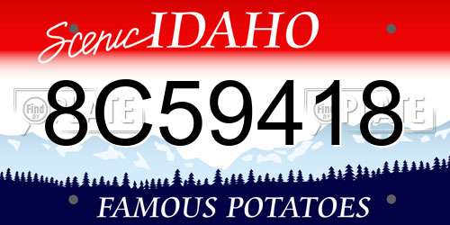 8C59418 Idaho License Plate