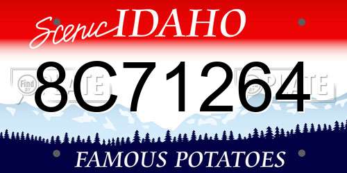 8C71264 Idaho License Plate