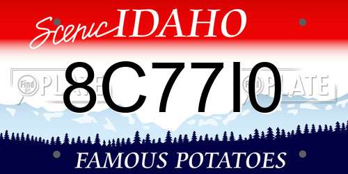 8C77I0 Idaho License Plate